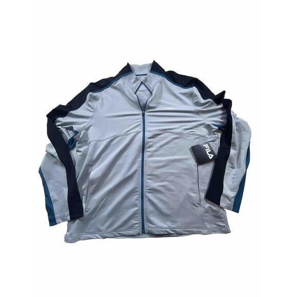 Fila Strength Jacket Mens XXL Gray/Blue/Black - Picture 1 of 11